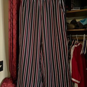 New Look Black and White Striped Wide Leg Pants